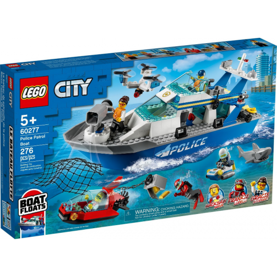 LEGO CITY Le bateau de patrouille de la police 2021